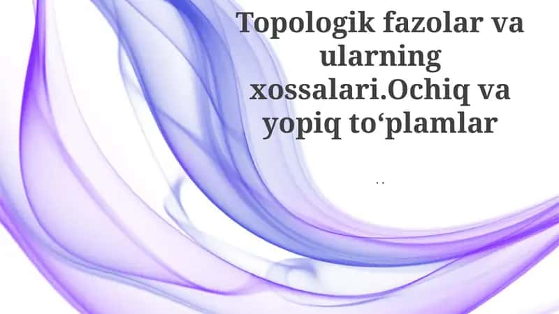 Topologik fazolar va ularning xossalari 1
