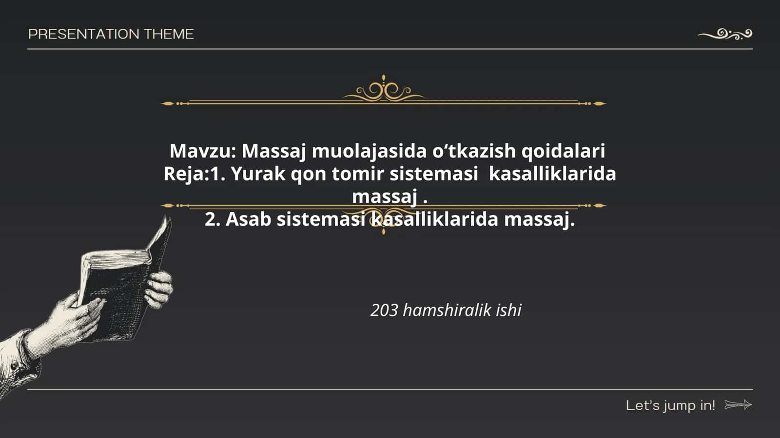 Massaj muolajasida o‘tkazish qoidalari 1