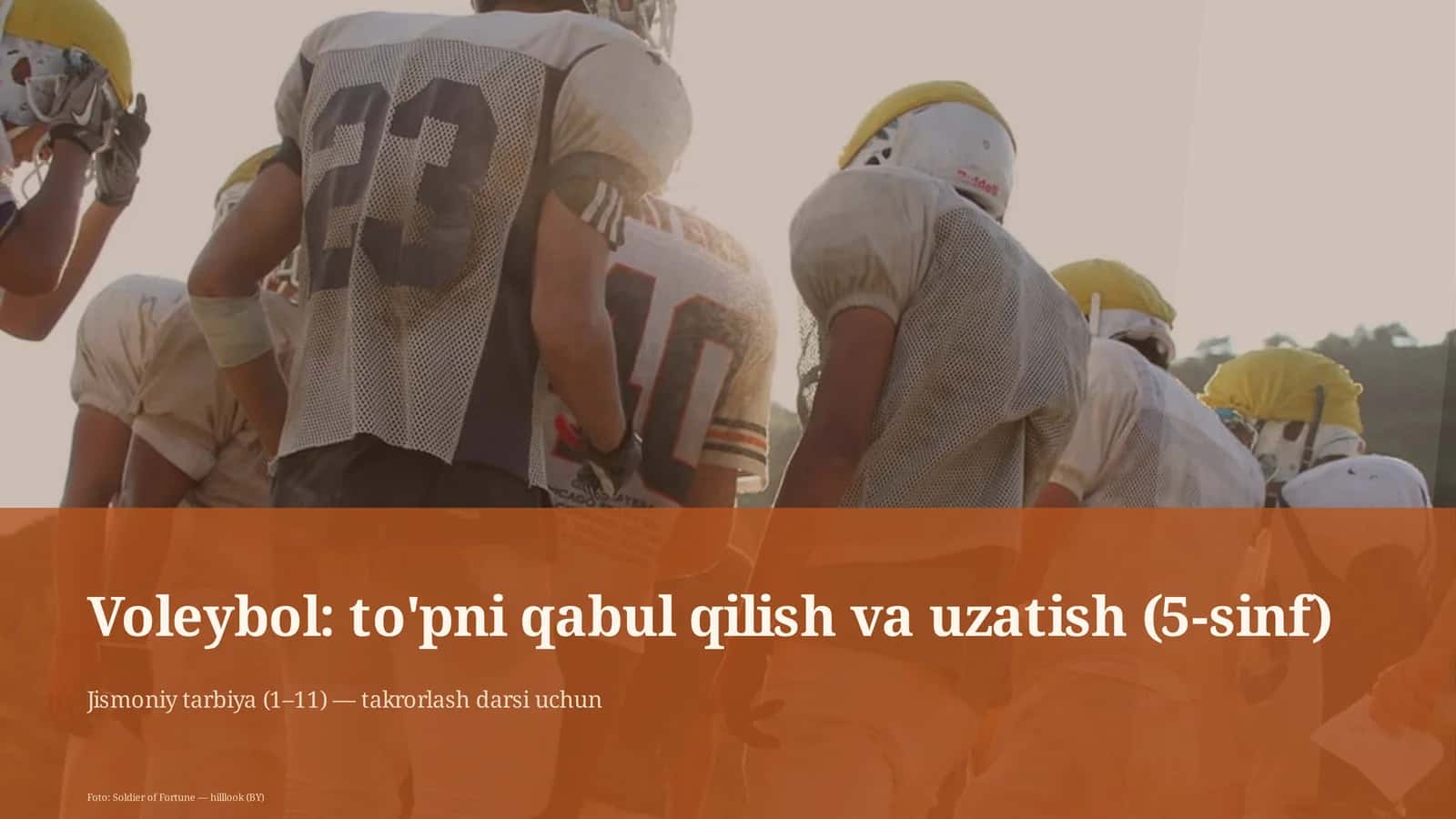 Voleybol: to'pni qabul qilish va uzatish (5-sinf) 1