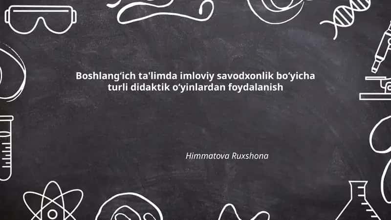 Boshlangʻich ta'limda imloviy savodxonlik bo'yi 1