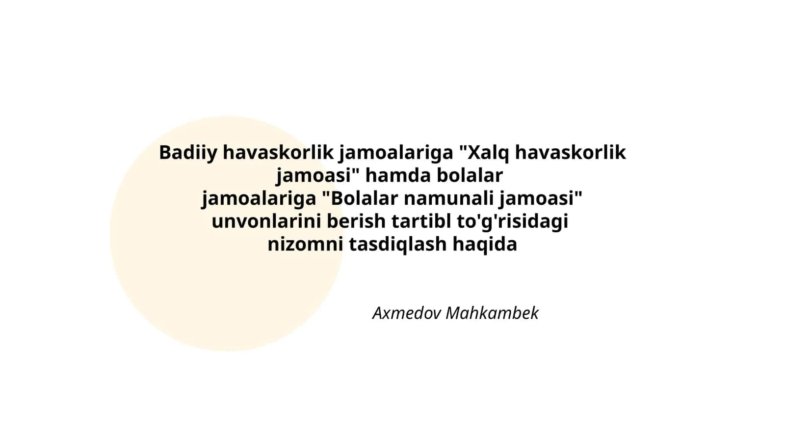 Bolalar namunali jamoasi 1