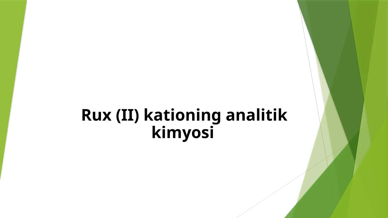 Rux(II) kationining analitik kimyosi 1