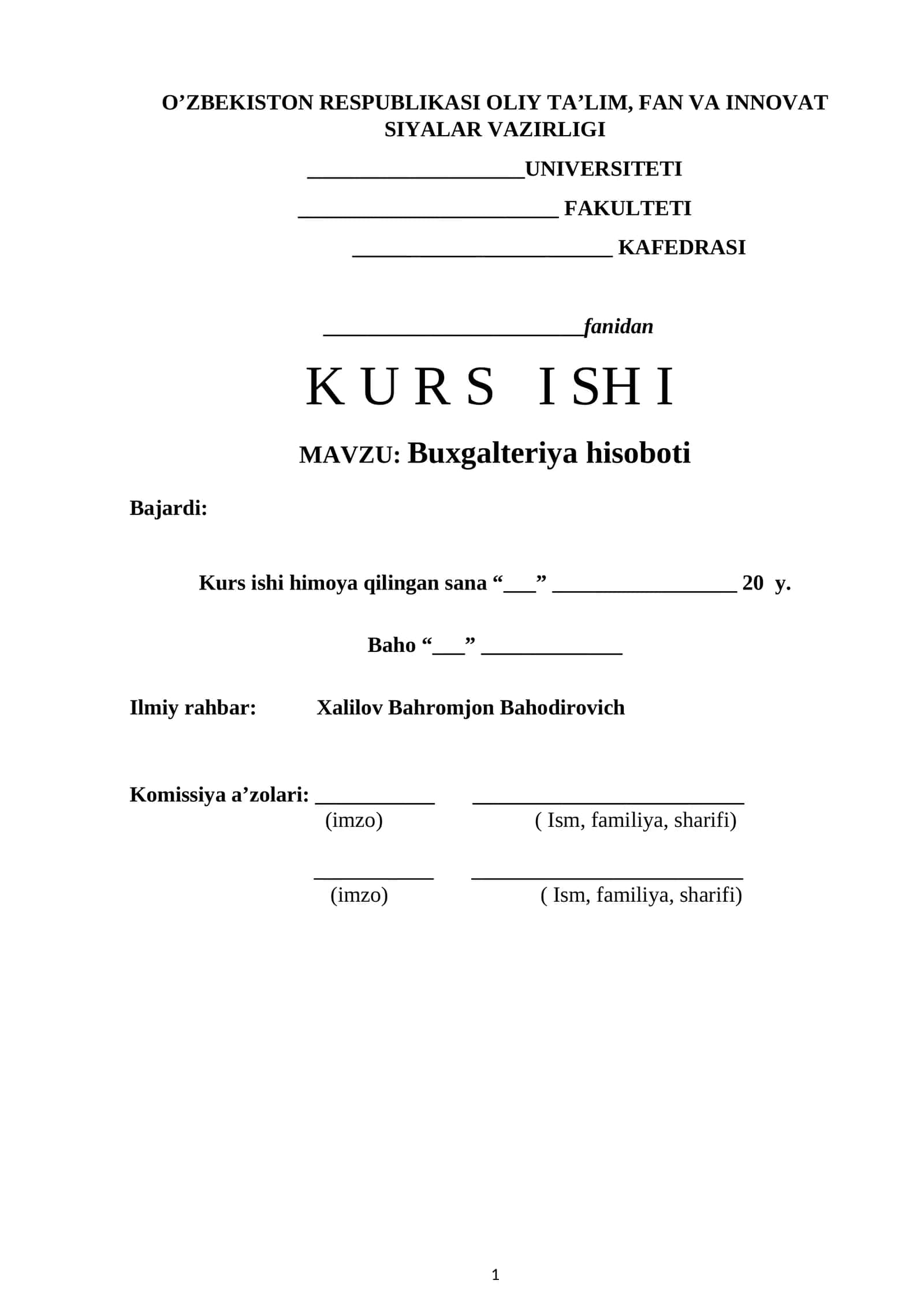 Buxgalteriya hisoboti 1
