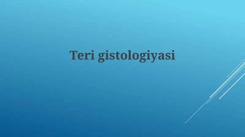 Terigistologiyasi 1