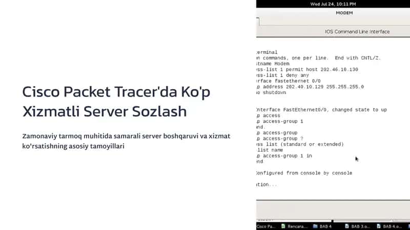 Cisco Packet Tracer'da Ko'p Xizmatli Server Sozlash 1