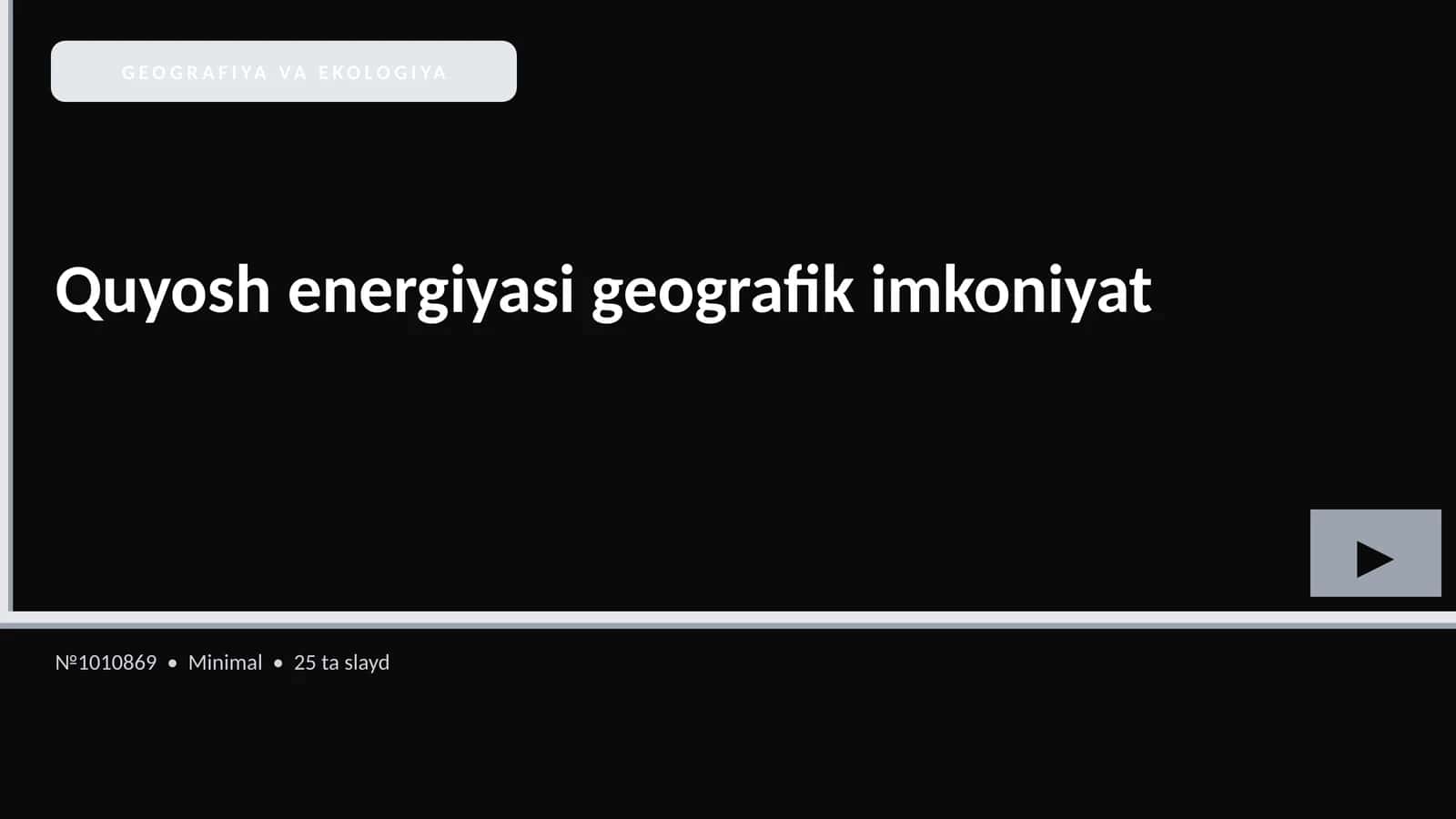 Quyosh energiyasi geografik imkoniyat 1