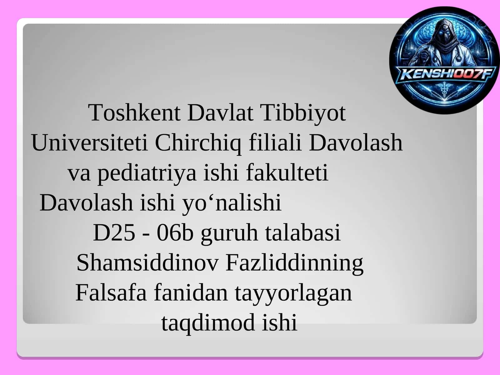 ФАЛСАФАНИНГ ПРЕДМЕТИ, МАЗМУН ВА МОҲИЯТИ, ЖАМИЯТДАГИ РОЛИ 1