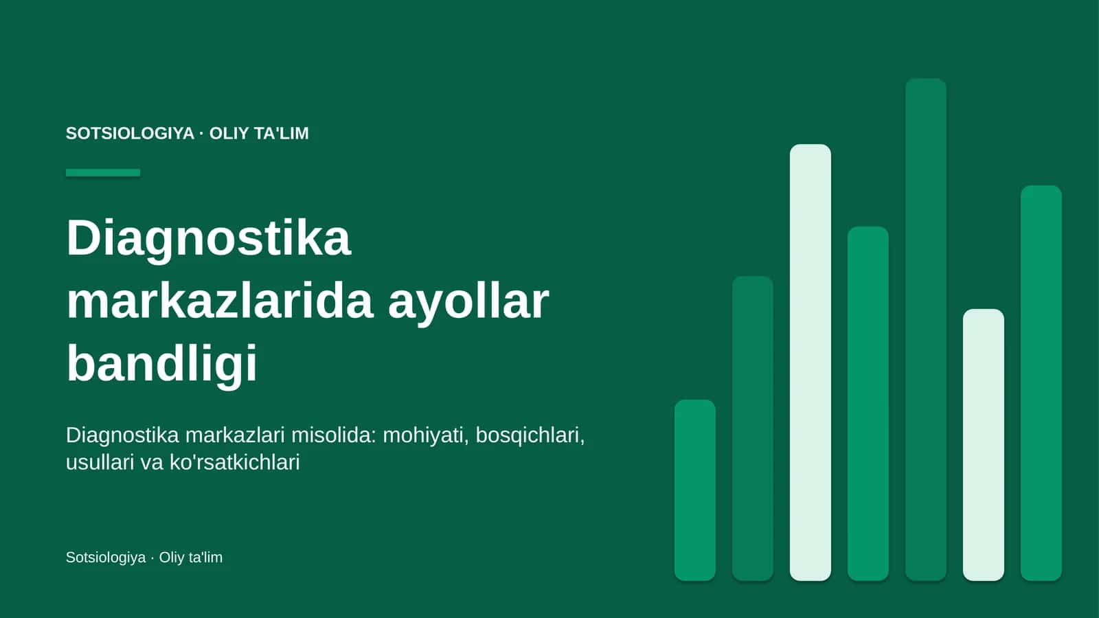 Diagnostika markazlarida ayollar bandligi 1