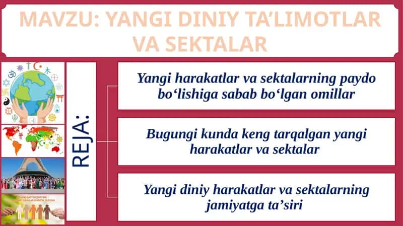 YANGI DINIY TA’LIMOTLARVA SEKTALAR 1