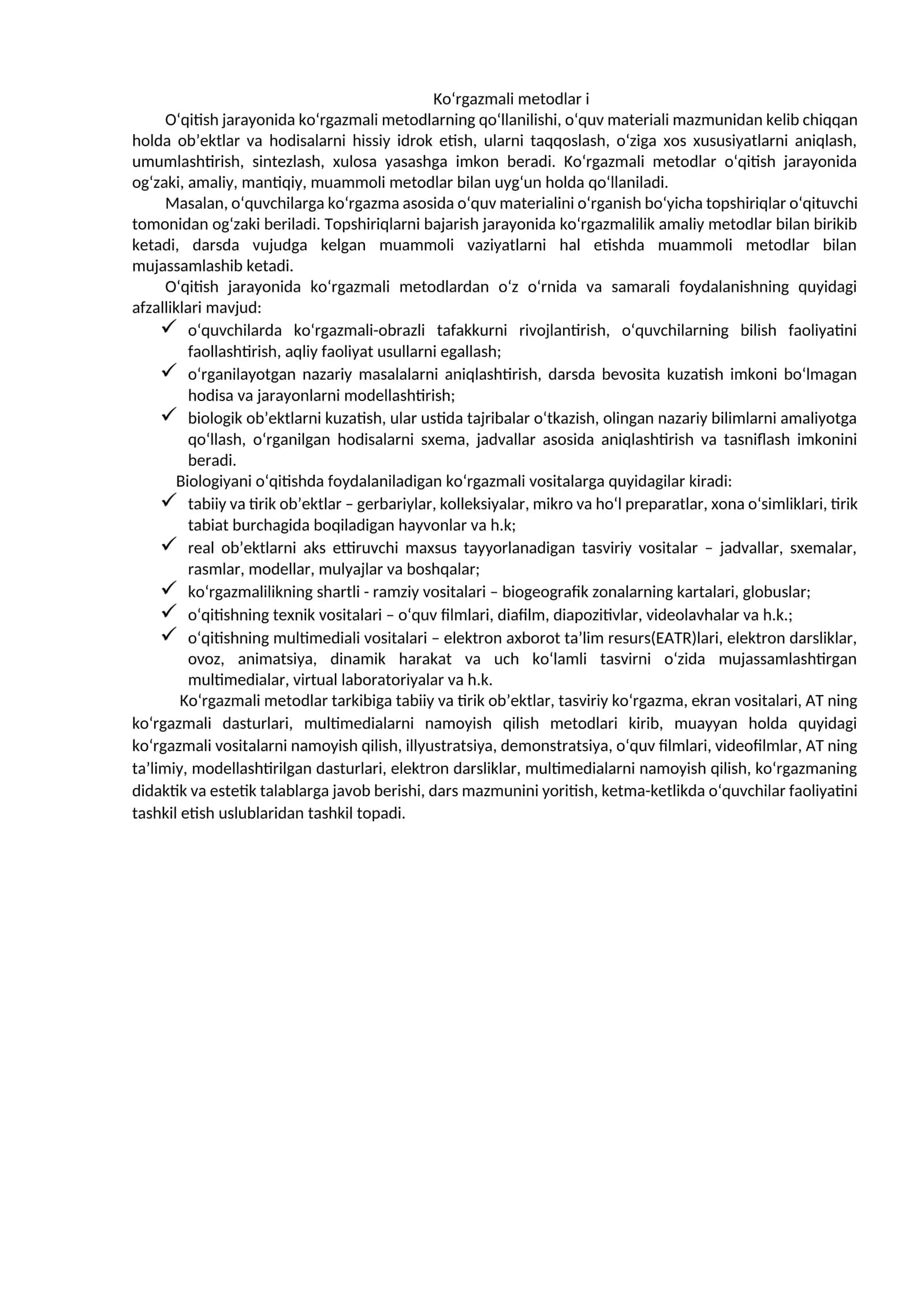Ko‘rgazmali metodlar 1