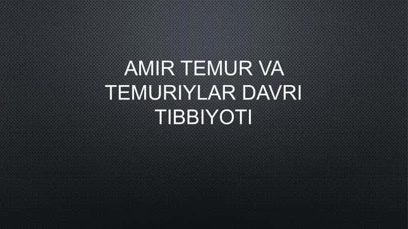 Temuriylar davrida tibbiyot 1