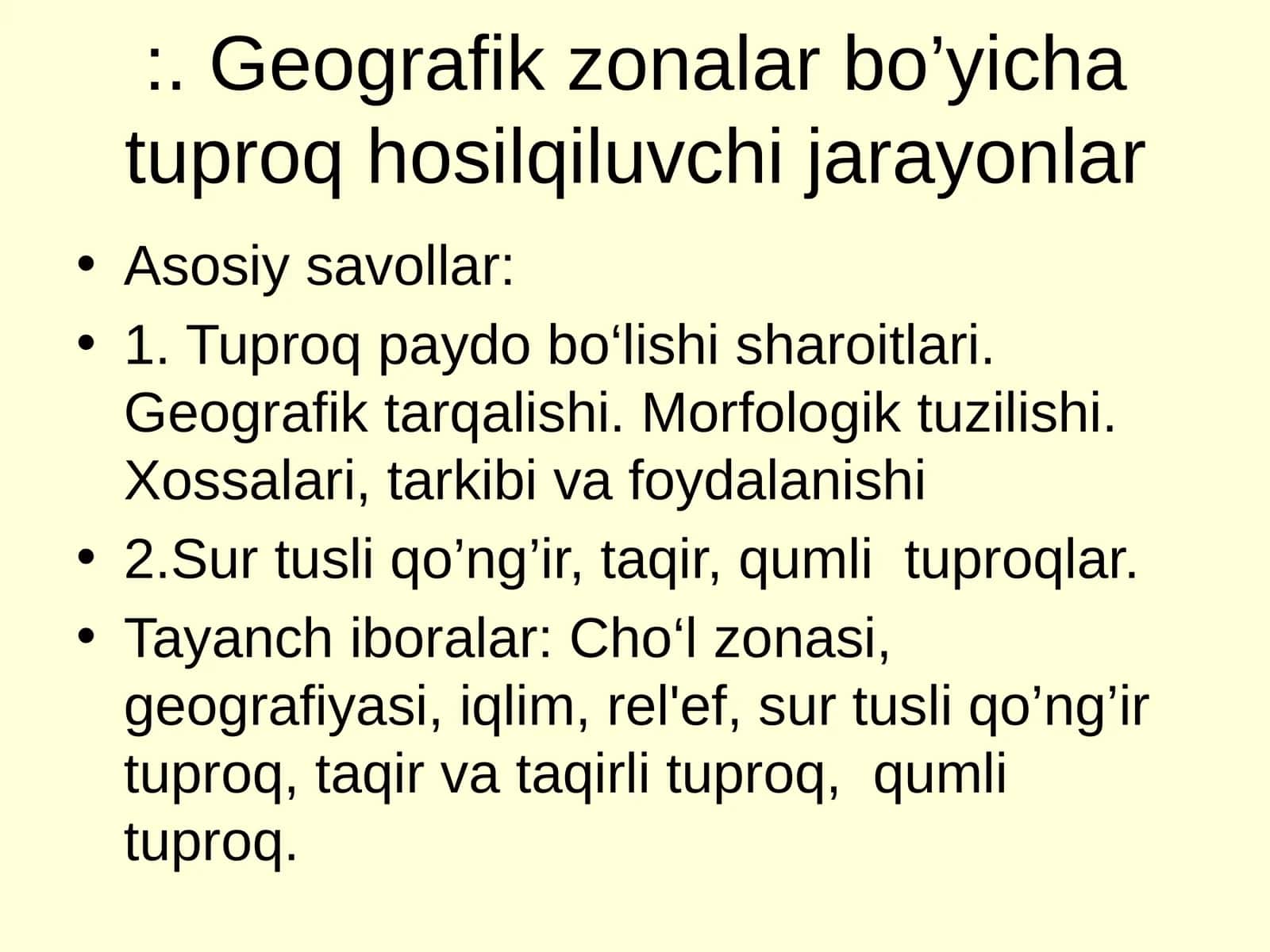 Tuproq hosilqiluvchi jarayonlar 1