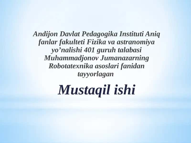Arduinomikrokontrellarini dasturlash asoslari 1