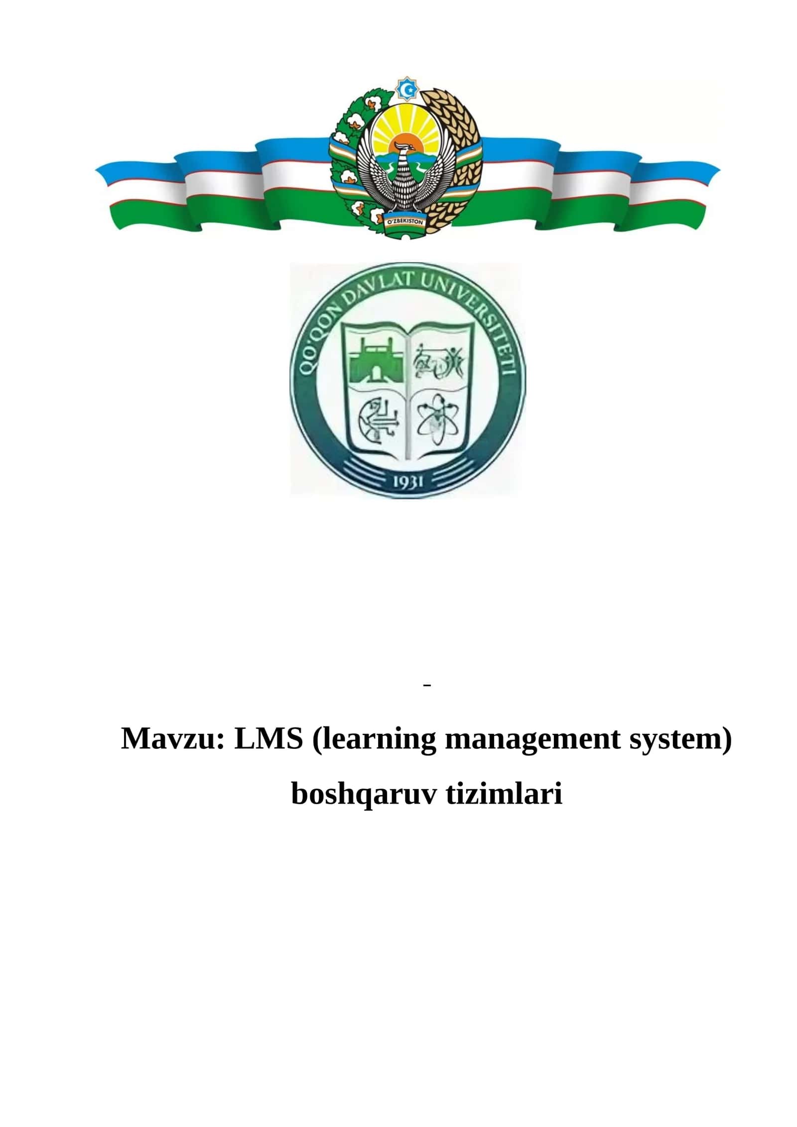 LMS (learning management system) boshqaruv tizimlari 1