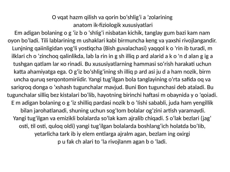 Anatomik-fiziologik xususiyatlar 1