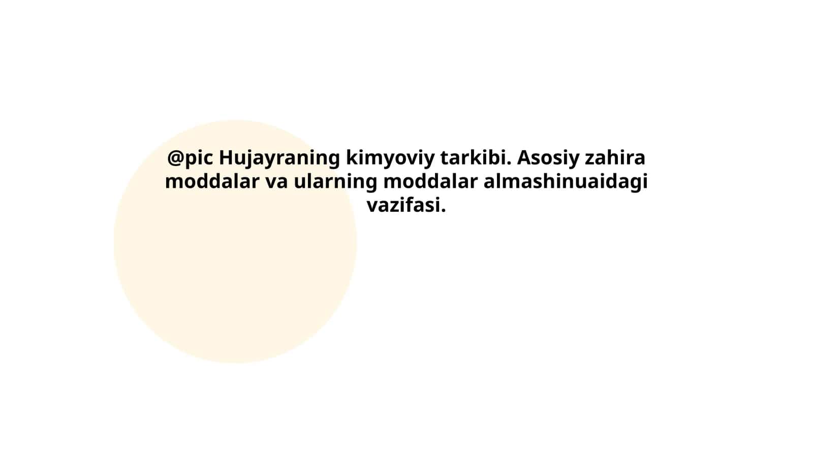 Hujayraning kimyoviy tarkibi 1