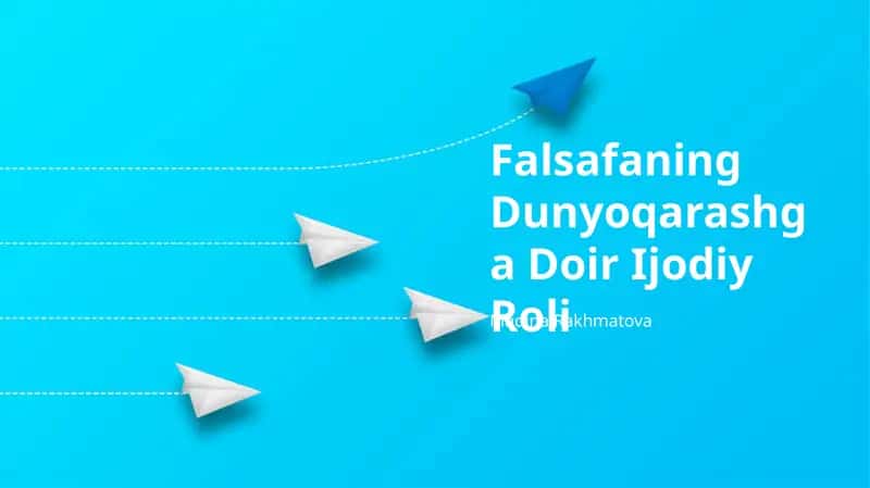 Falsafaning Dunyoqarashga Doir Ijodiy Roli 1