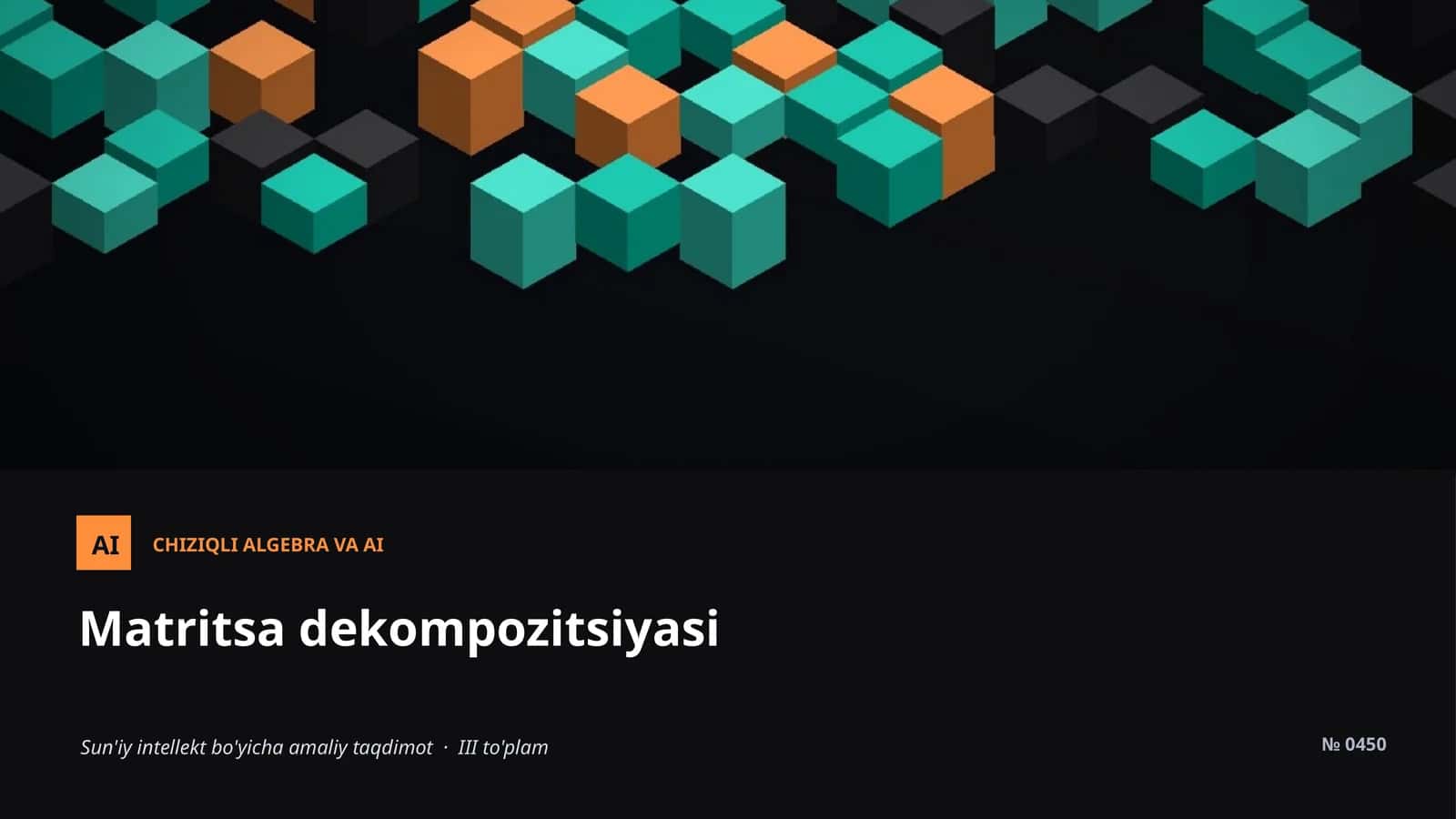 CHIZIQLI ALGEBRA VA AI 1