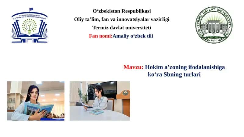 Hokim a’zoning ifodalanishiga ko‘ra Sbning turlari 1