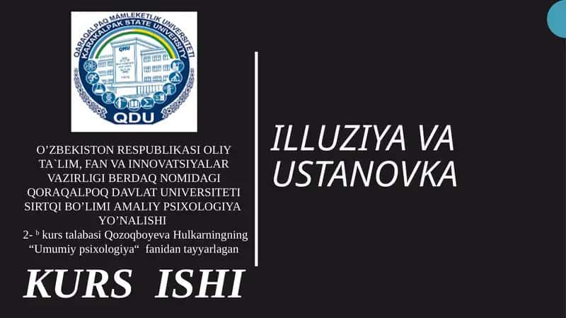 ILLUZIYA VA USTANOVKA 1