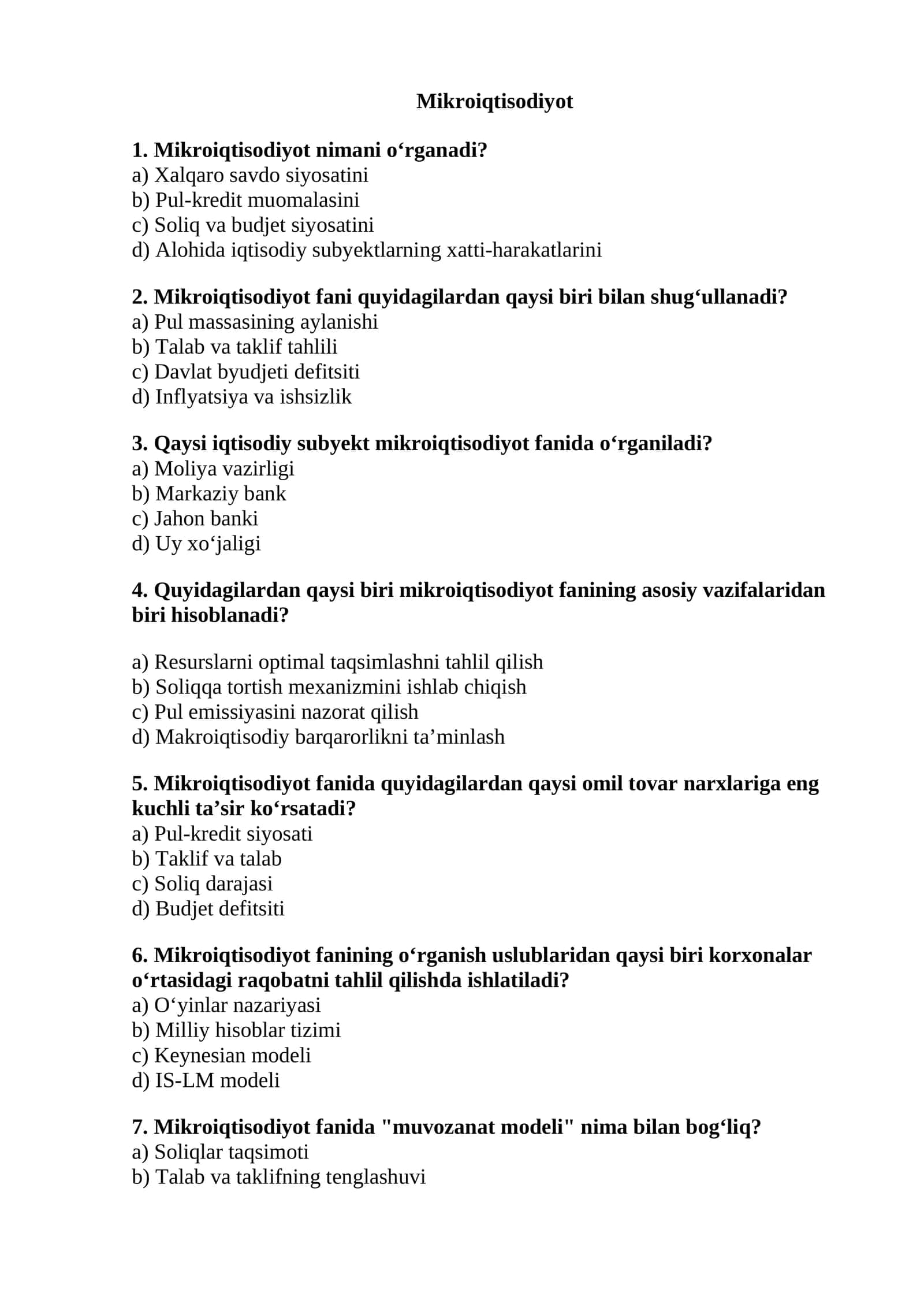 Mikroiqtisodiyot 1