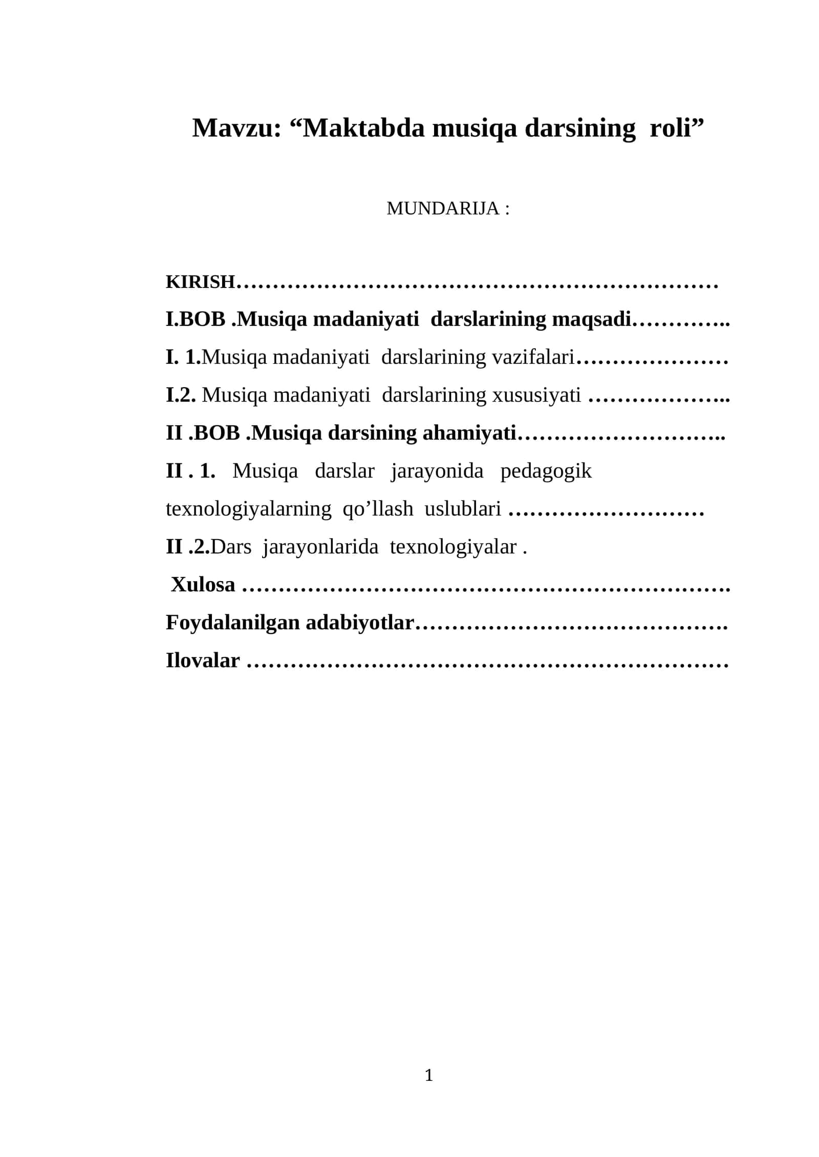 “Maktabda musiqa darsining roli” 1