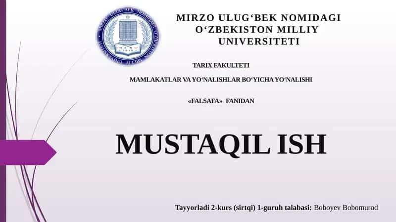 Borliq kategoriyasi va uning mazmuni 1