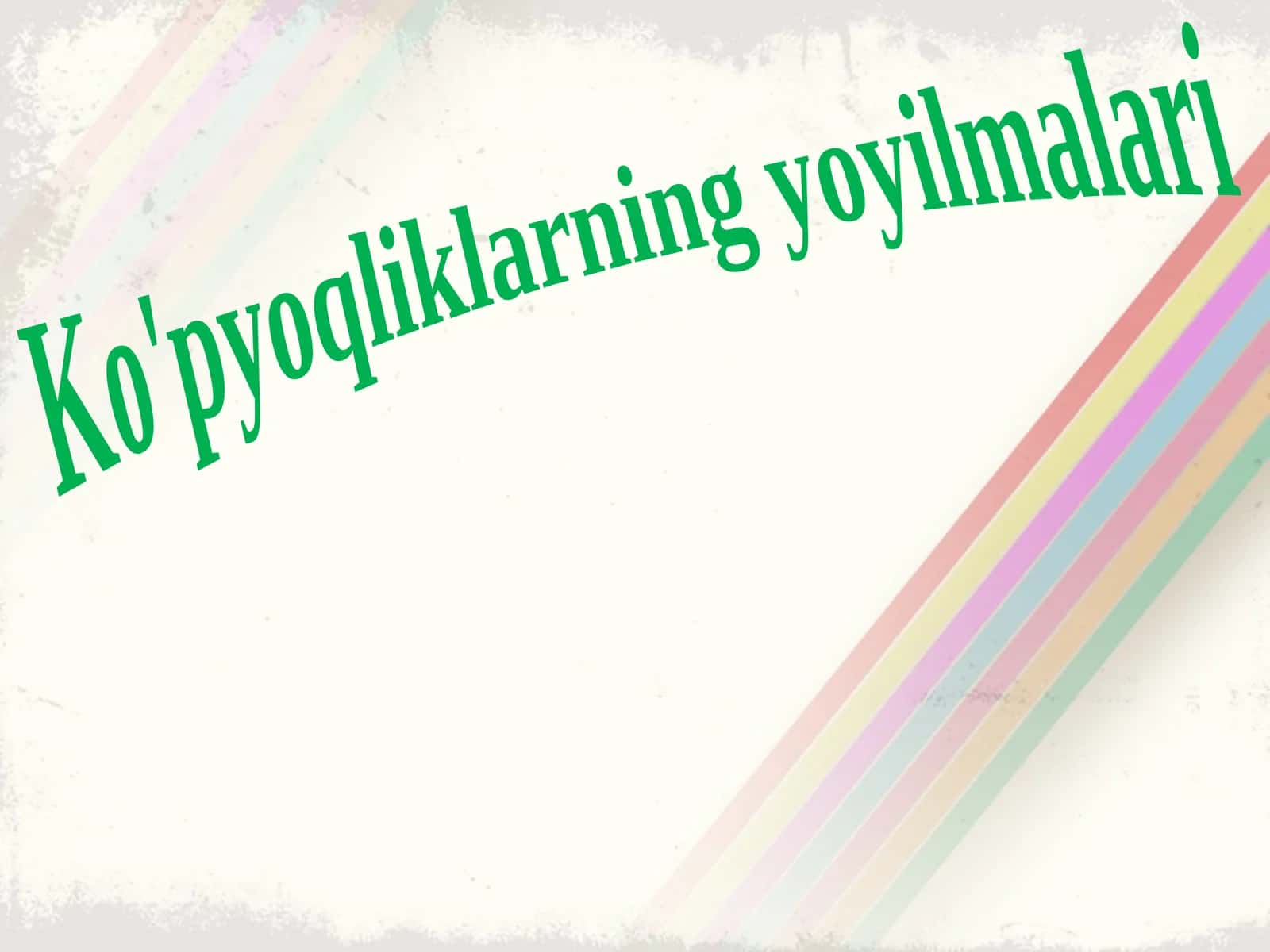 Ko'pyoqliklarning yoyilmalari 1