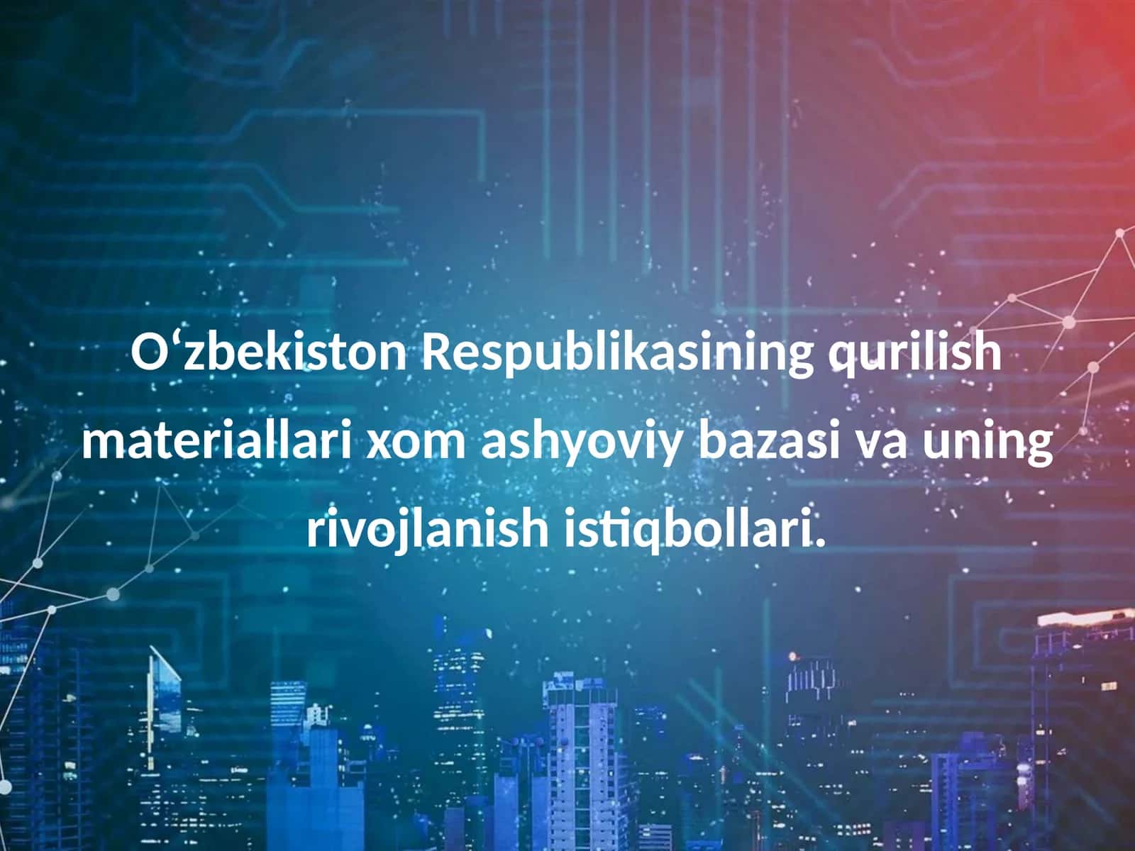 Qurilish materiallari xom ashyolari tahlili 1