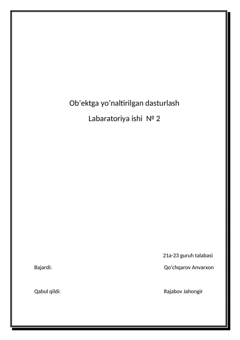 Pythonda malumot turlari 1