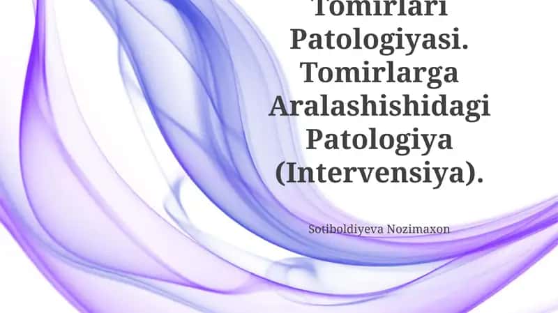 Vena Va Limfa Tomirlari Patologiyasi 1