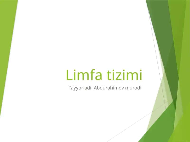 Limfa tizimi 1