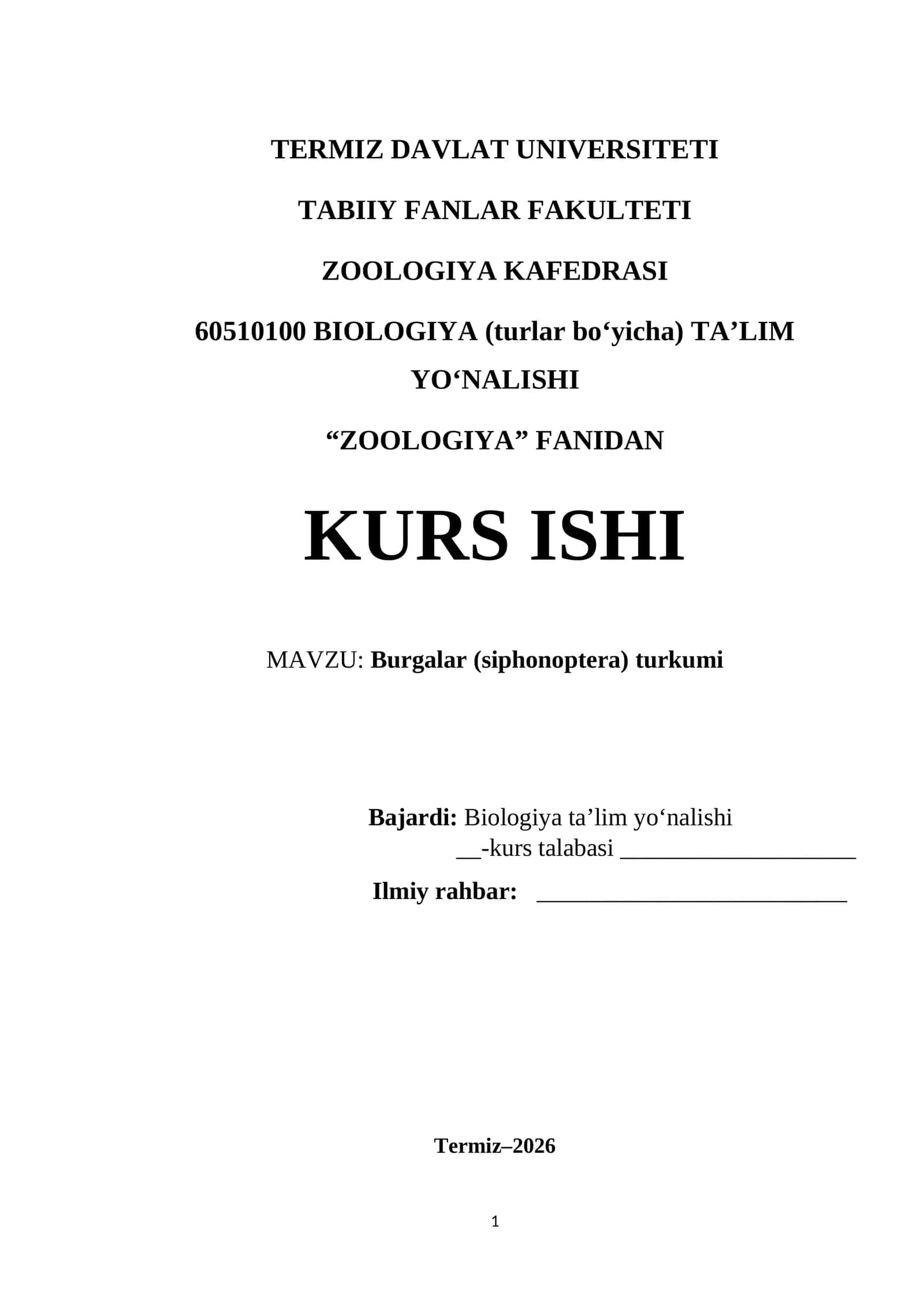 Burgalar (siphonoptera) turkumi 1