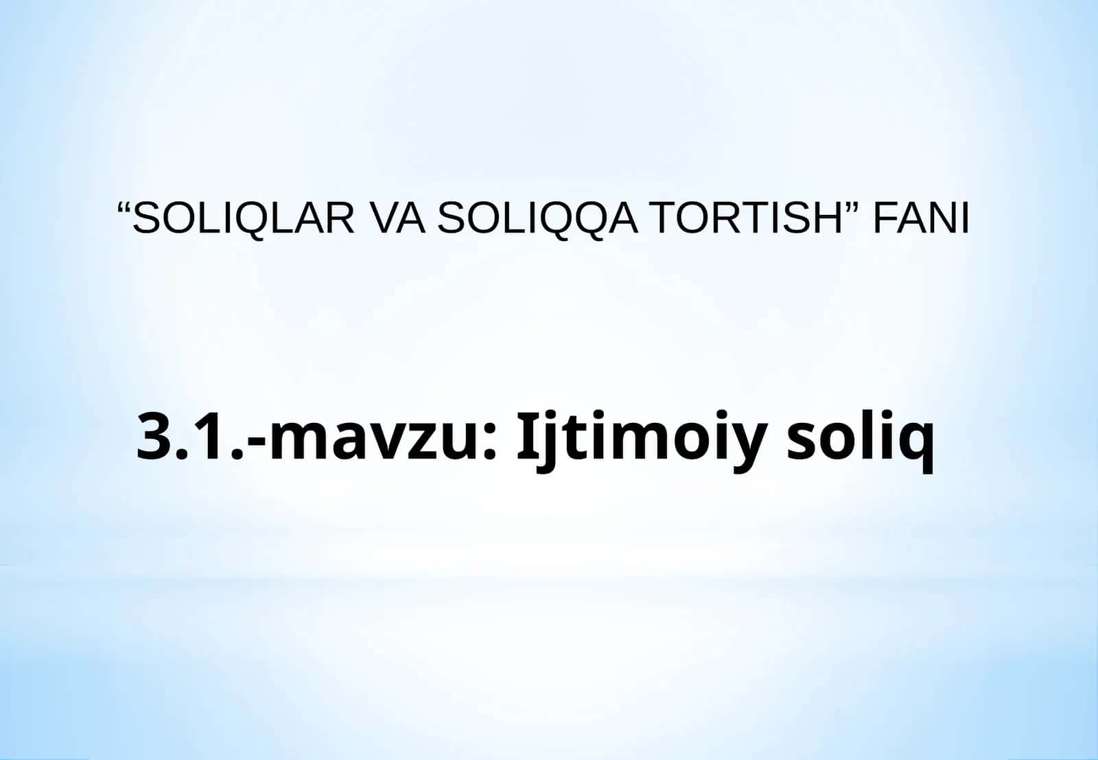 Ijtimoiy soliq 1