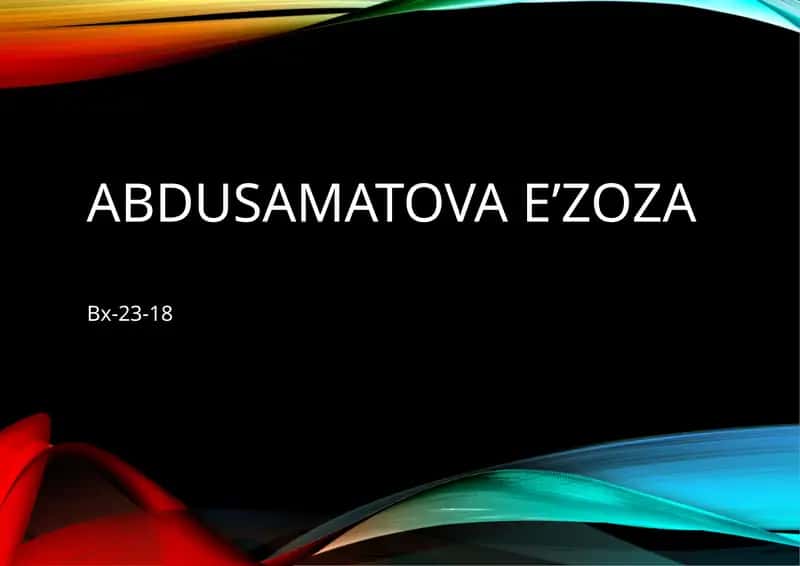 AbdusamatovaE’zoza 1