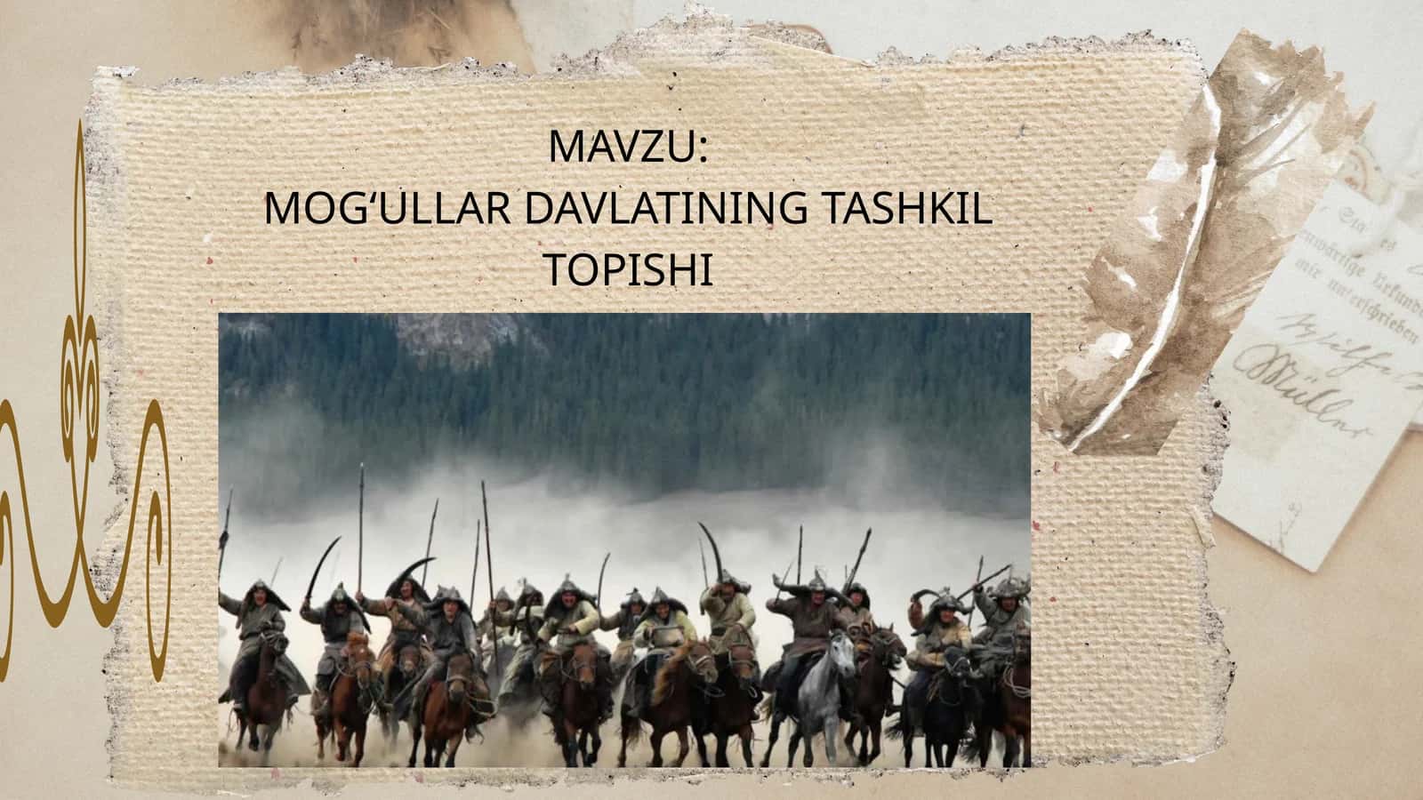 MOGʻULLAR DAVLATINING TASHKIL TOPISHI 1