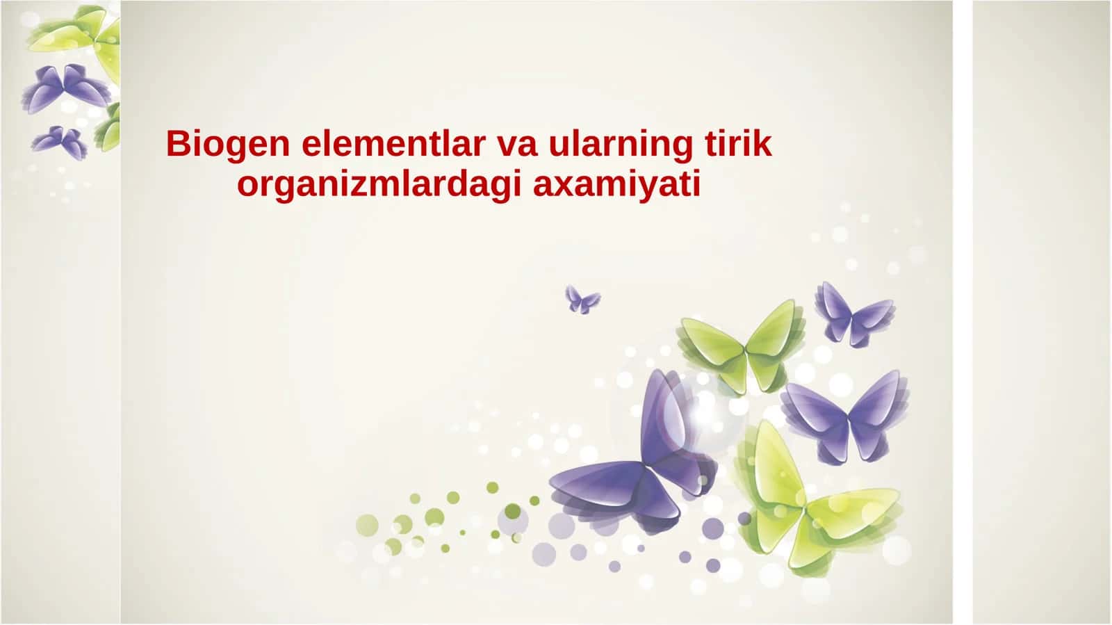 Biogen elementlar va ularning tirik organizmlardagi axamiyati 1