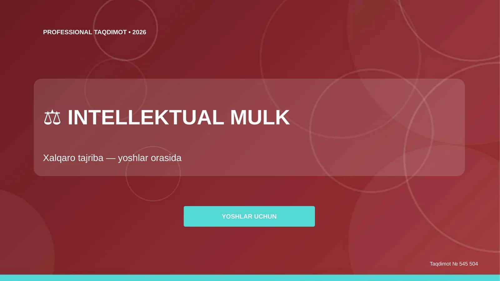 INTELLEKTUAL MULK 1