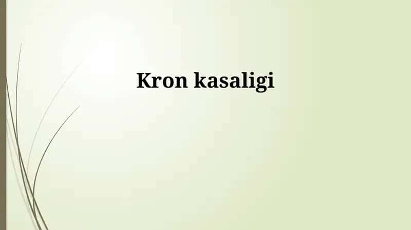 Crohn kasalligini davolash usullari 1