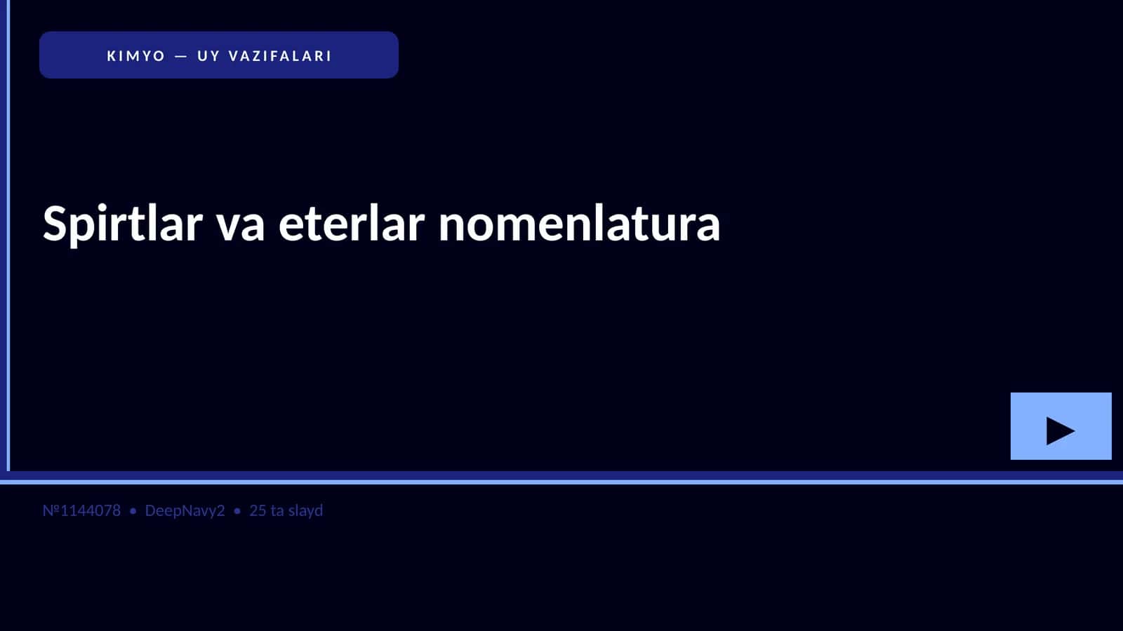 Spirtlar va eterlar nomenlatura 1