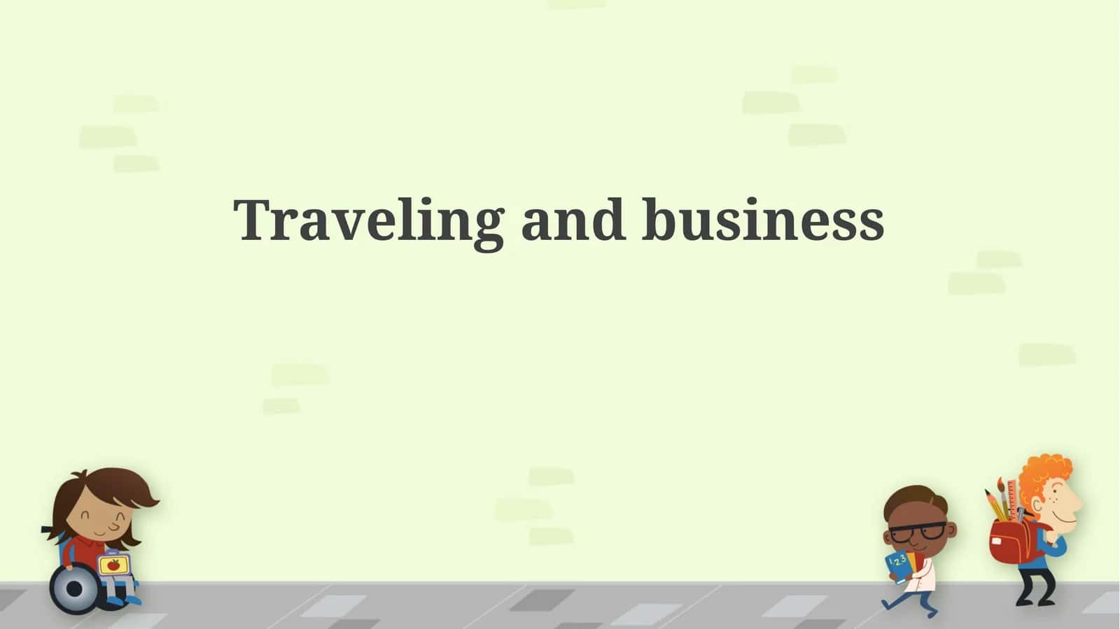 Traveling and business 1