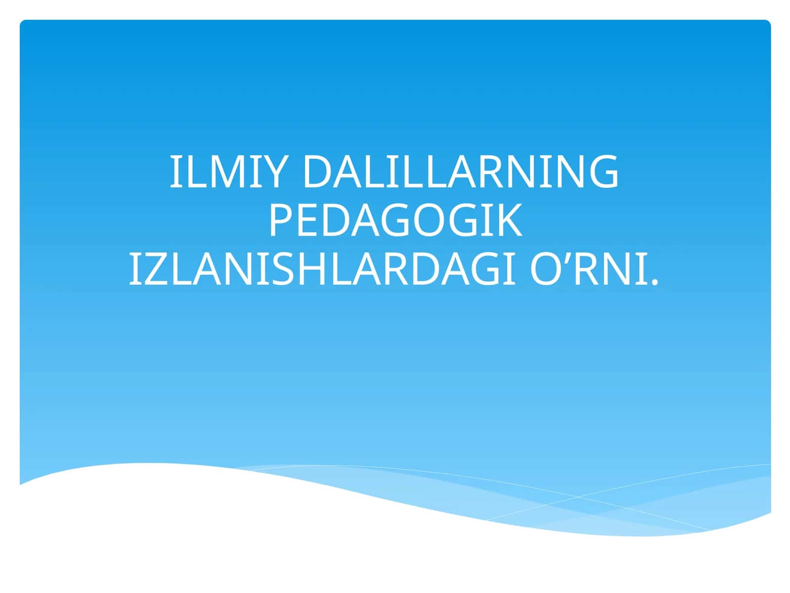 Ilmiy izlanish metodologiyasi 1