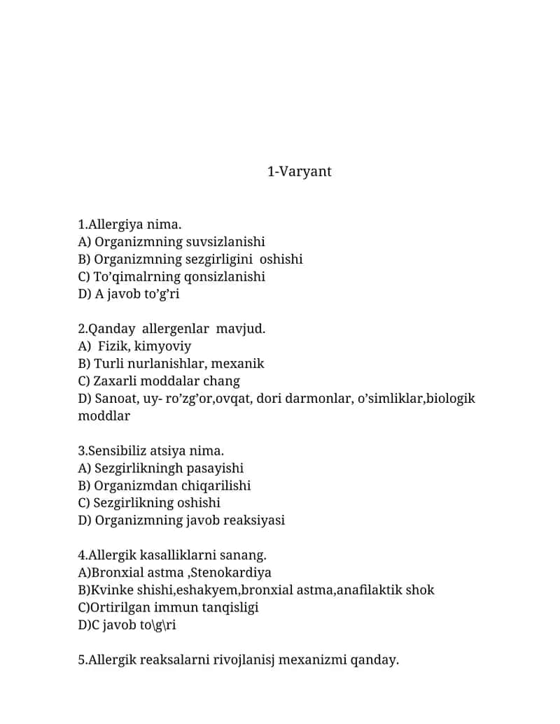 Allergiya nima 1
