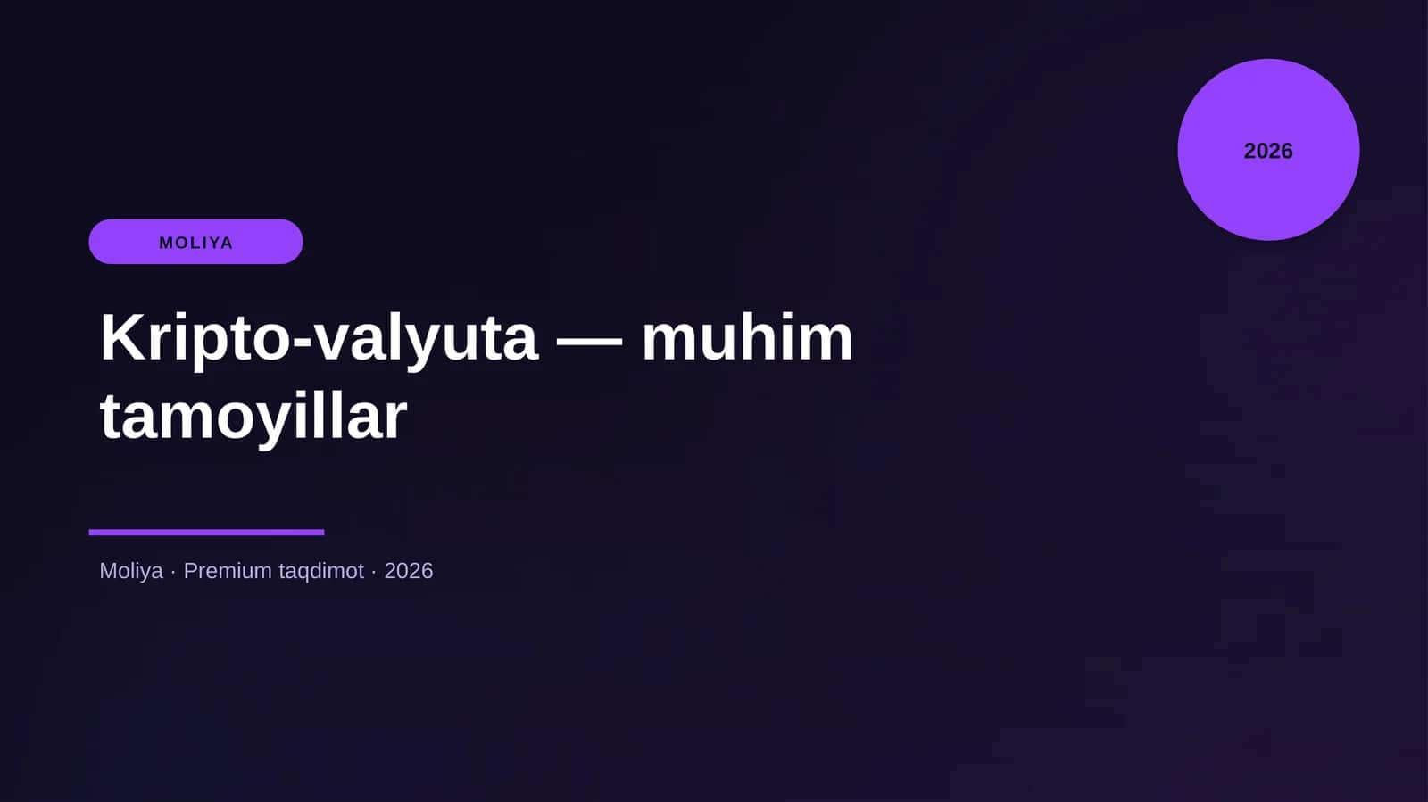 Kripto-valyuta — muhim tamoyillar 1