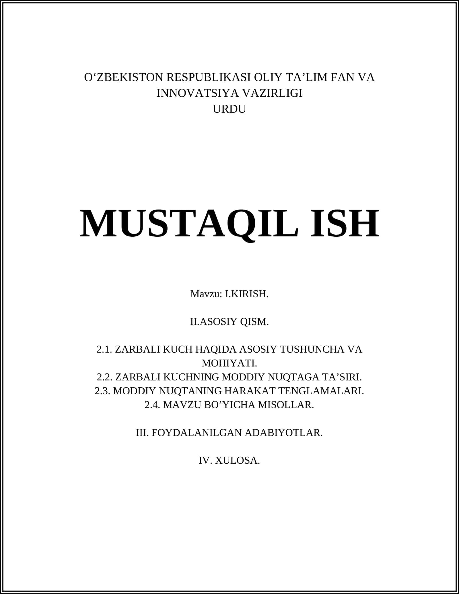 Zarbali (Shokli) Texnologiyalar 1