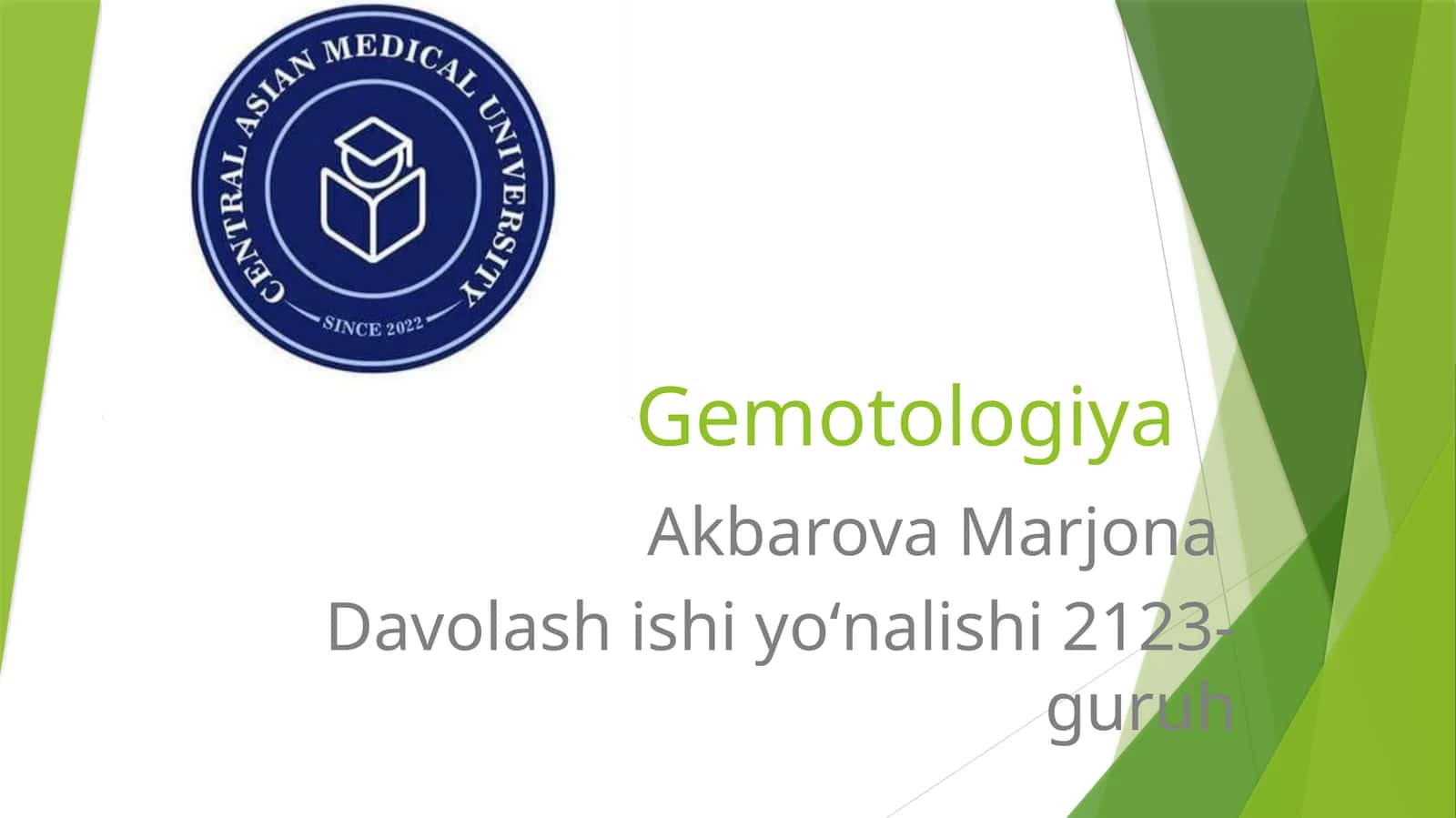 Gemotologiya 1