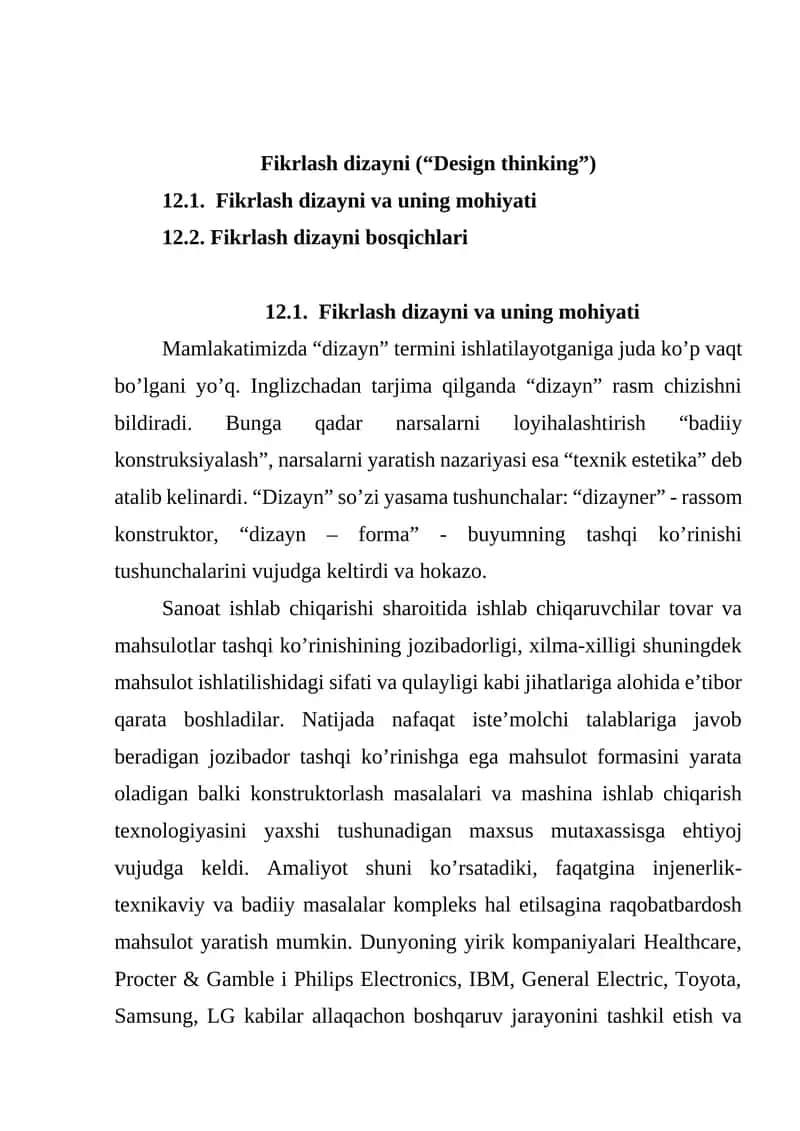 Fikrlash dizayni (“Design thinking”) 1