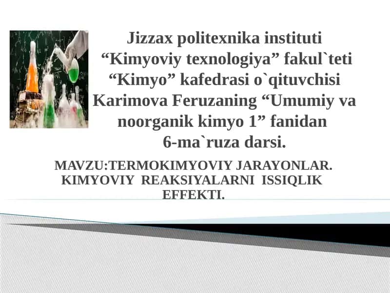 Umumiy va Organik Kimyo 1 1