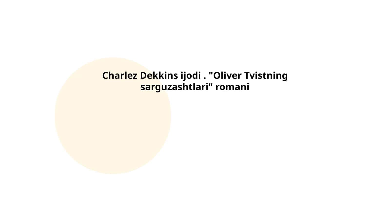 Oliver Tvistning sarguzashtlari 1