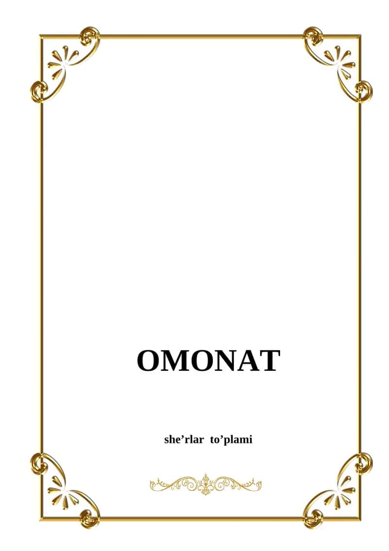 "OMONAT" bolalar 1-4sinflar uchun sherlar 1